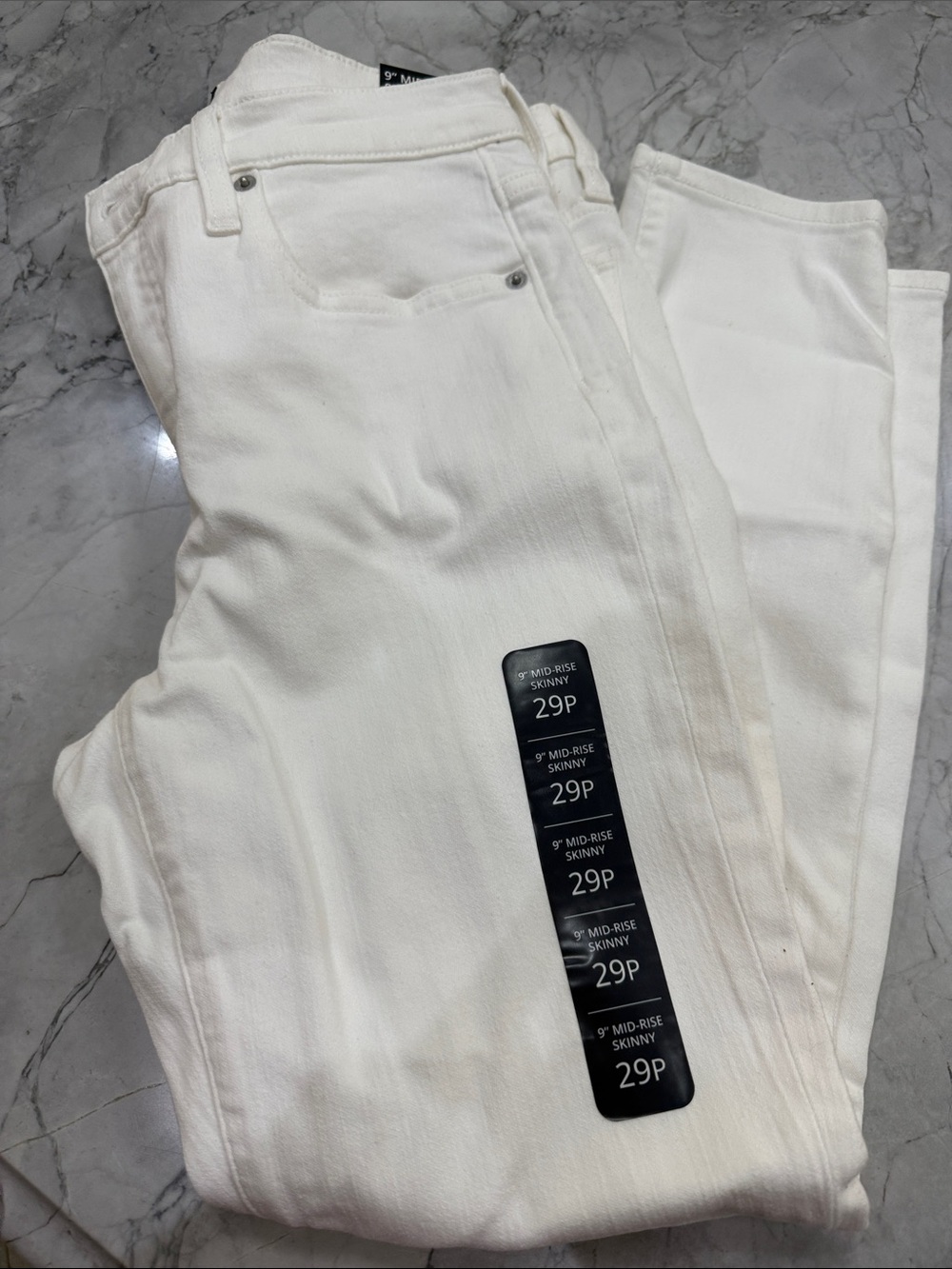 J. Crew White Mid-Rise Skinny Jeans